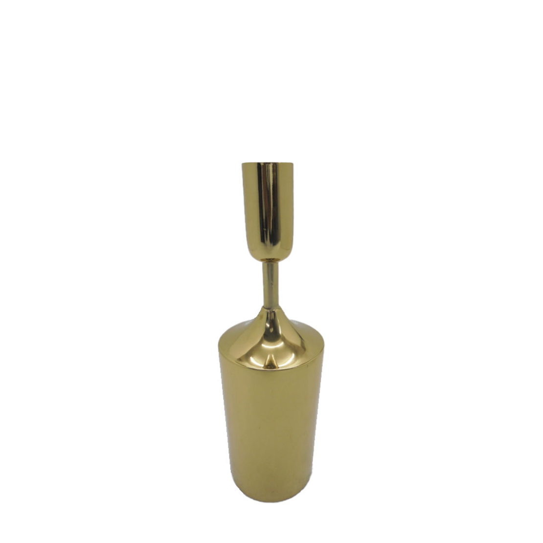 ARIA CANDLE HOLDER ALUMINIUM GOLD 7,5x7,5xH25,5cm