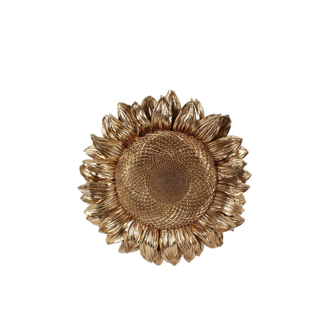 SUNFLOWER DECO WALL POLYRESIN GOLD 40x40xH7cm PRC