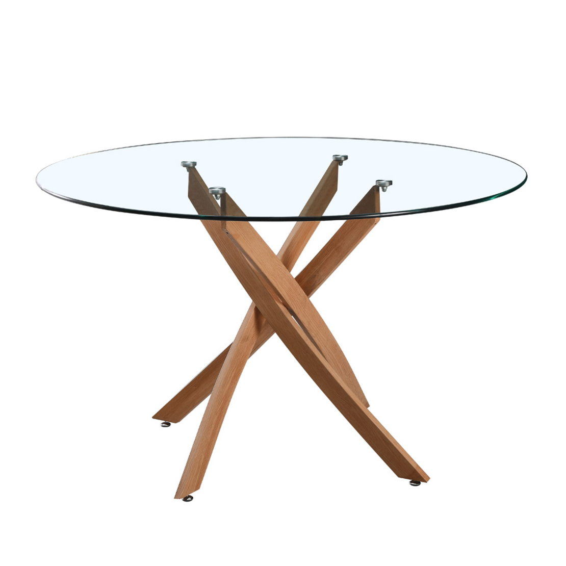 ETERNO TABLE TEMPERED GLASS TRANSPARENT TEMPERED GLASS NATURAL 120x120x75 PRC