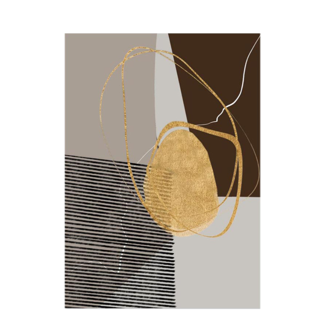 MAVAT 2 PAINTING CANVAS MULTICOLOR WOOD FRAME GOLD