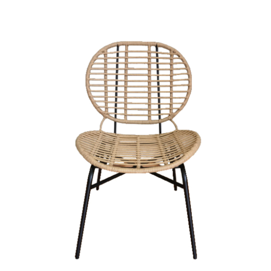 FOREST CHAIR PE WOVEN NATURAL BLACK 59x63xH87cm PRC