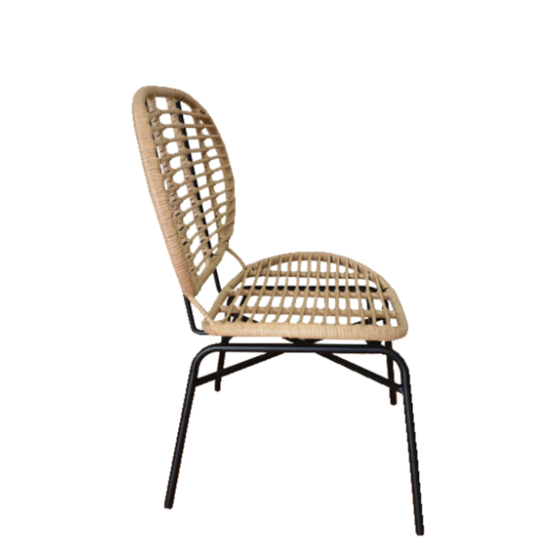 FOREST CHAIR PE WOVEN NATURAL BLACK 59x63xH87cm PRC