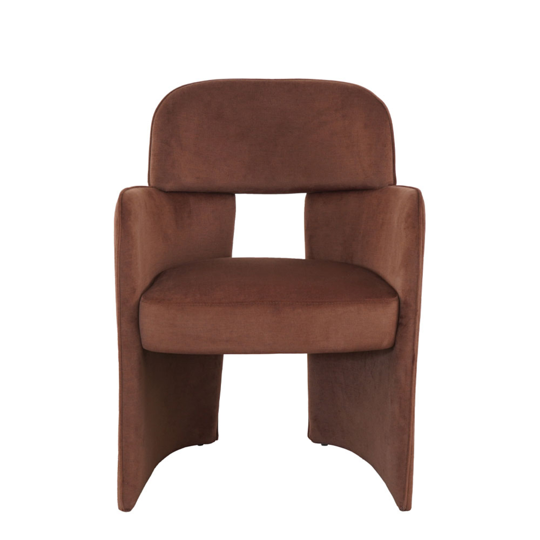 VANITY ARMCHAIR FABRIC BROWN METAL E1 PRC