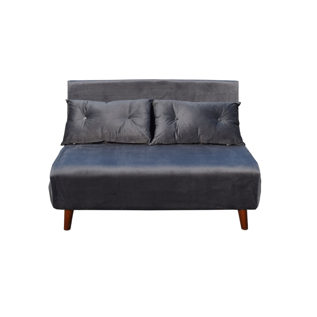 FALCON SOFA BED 2SEAT FOLDING FABRIC GREY DARK E1 PRC