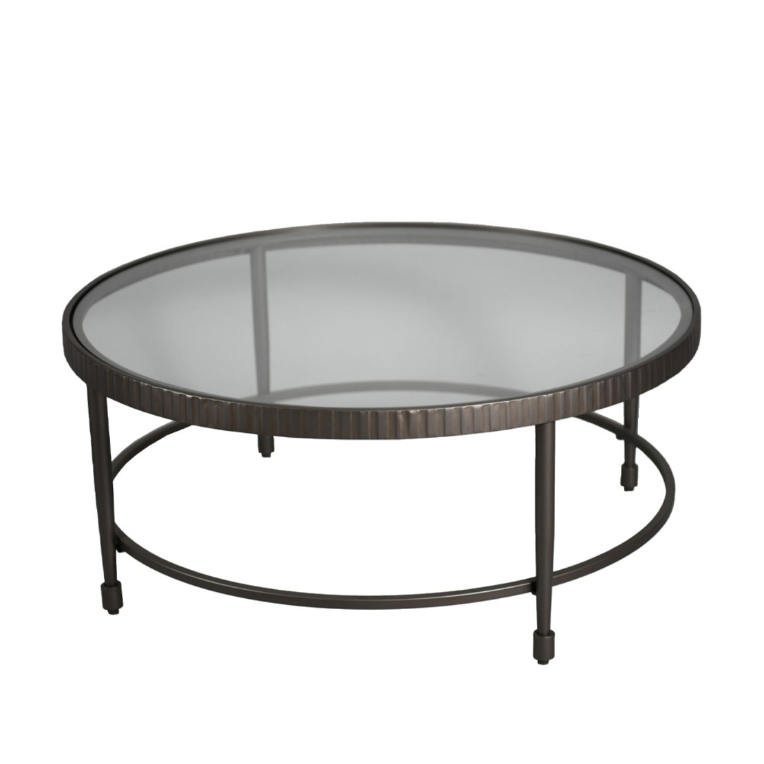 GRANAZ COFFEE TABLE GLASS BLACK METAL BLACK 100x10