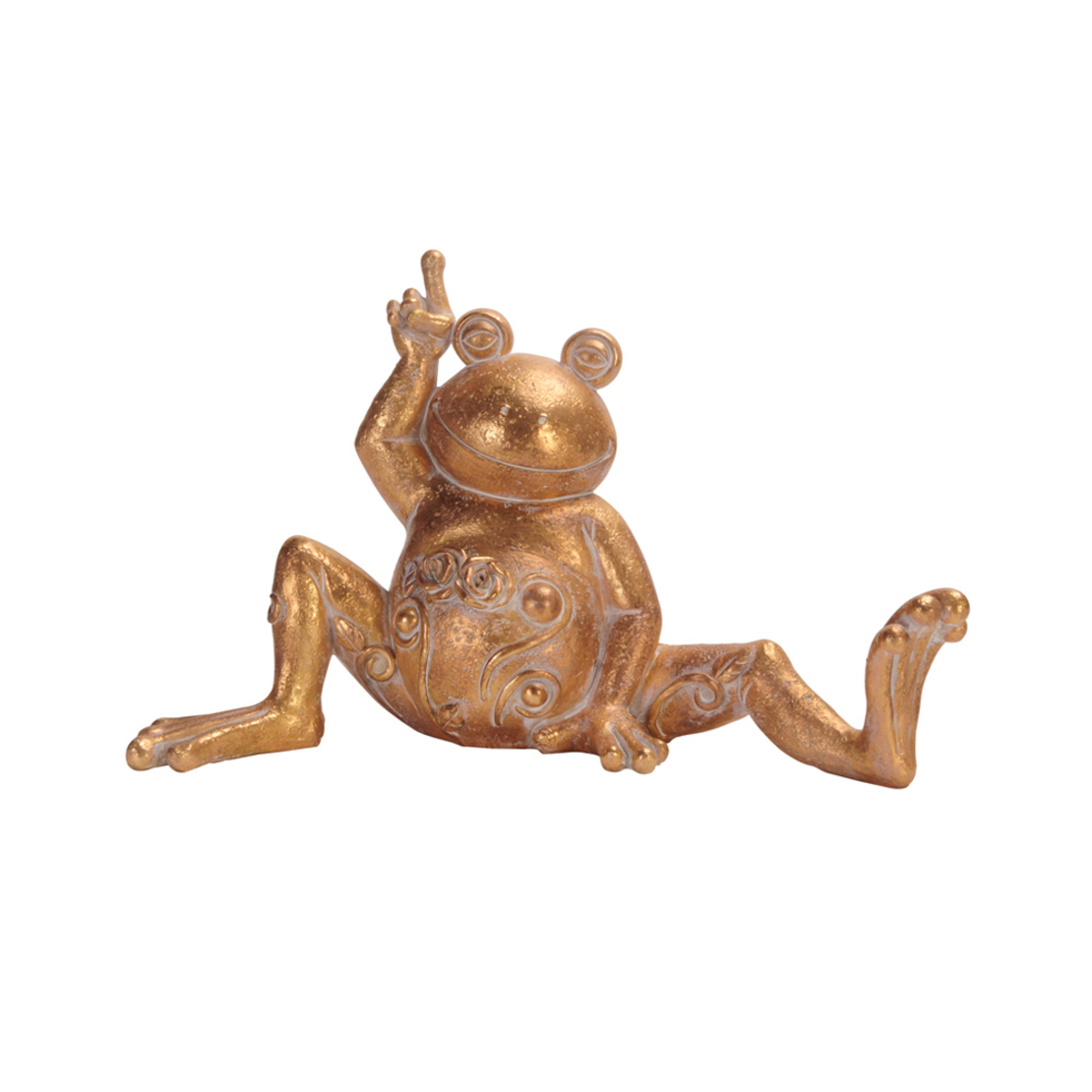 YOGA FROG 2 DECO FROG POLYRESIN GOLD 32,3x14,1xH20