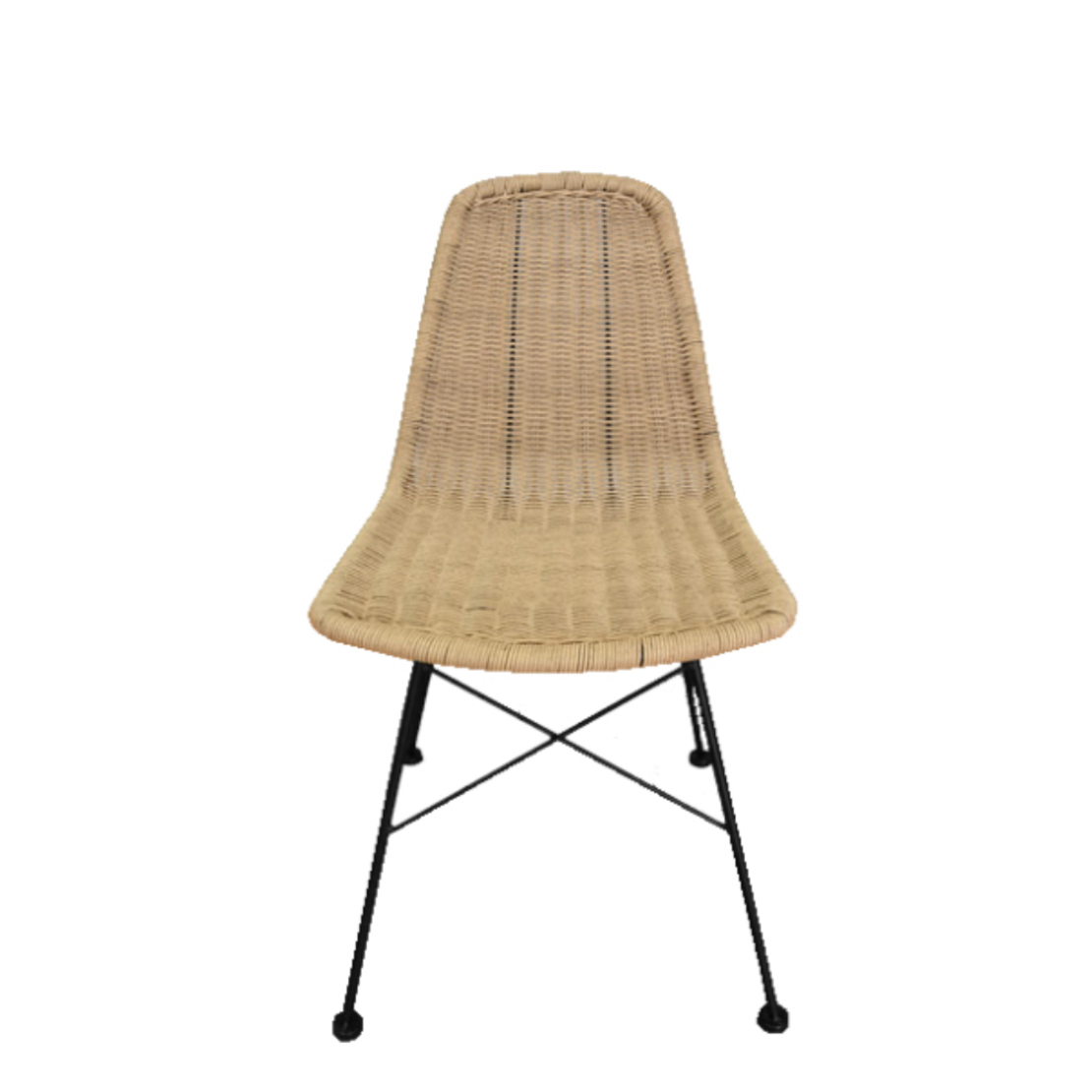 DENMARK CHAIR PE WOVEN NATURAL BLACK 44x57xH81cm PRC