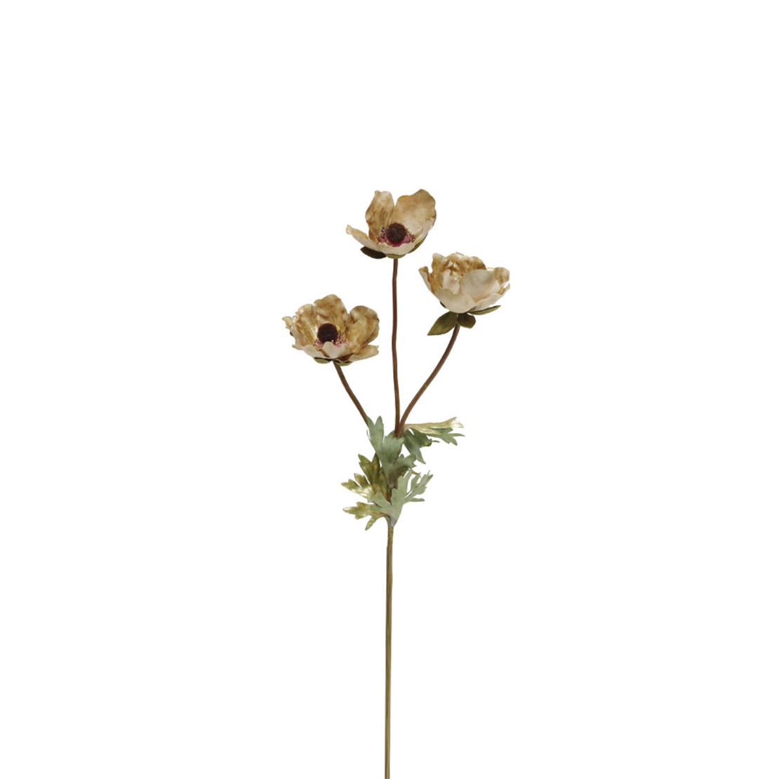PULSATILLA ARTIFICIAL FLOWER BEIGE GREEN H55cm PRC