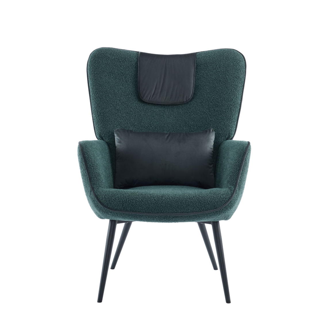 MANIFEST ARMCHAIR FABRIC PETROL METAL BLACK PRC