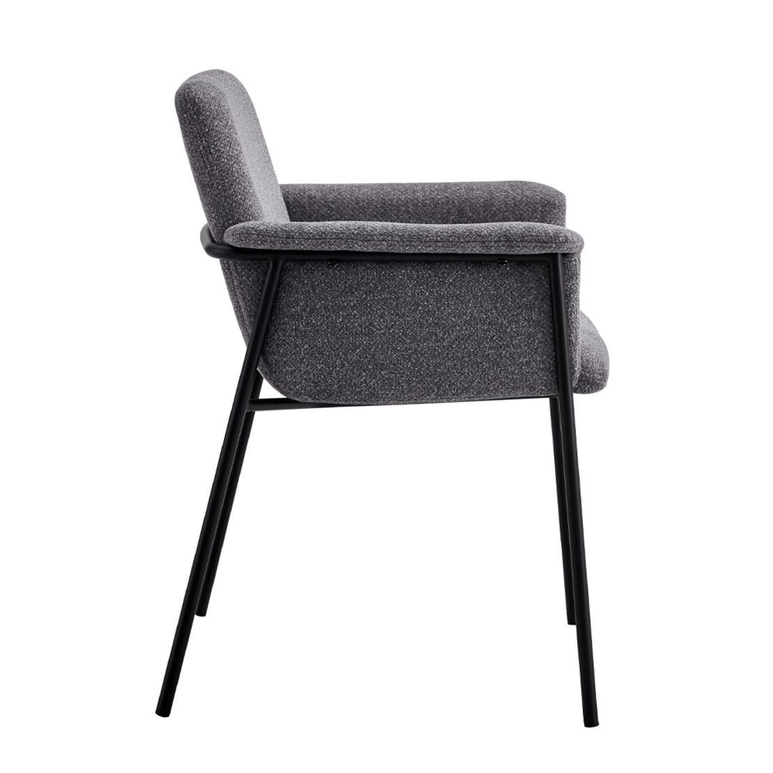 JAPO CHAIR FABRIC GREY METAL BLACK E1 PRC
