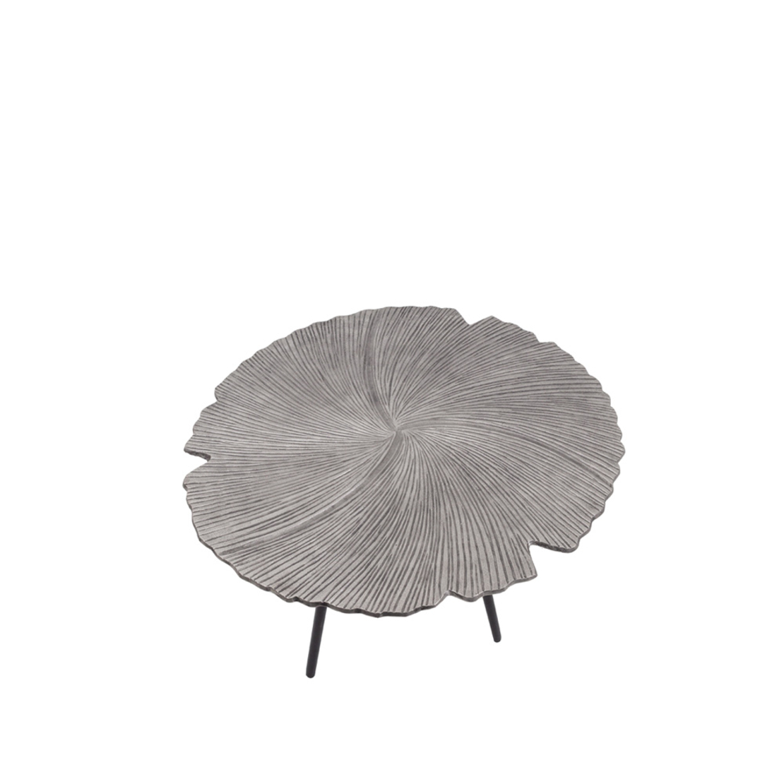 LEAF 60 SIDE TABLE METAL NICKEL BLACK 60x60xH41cm IN
