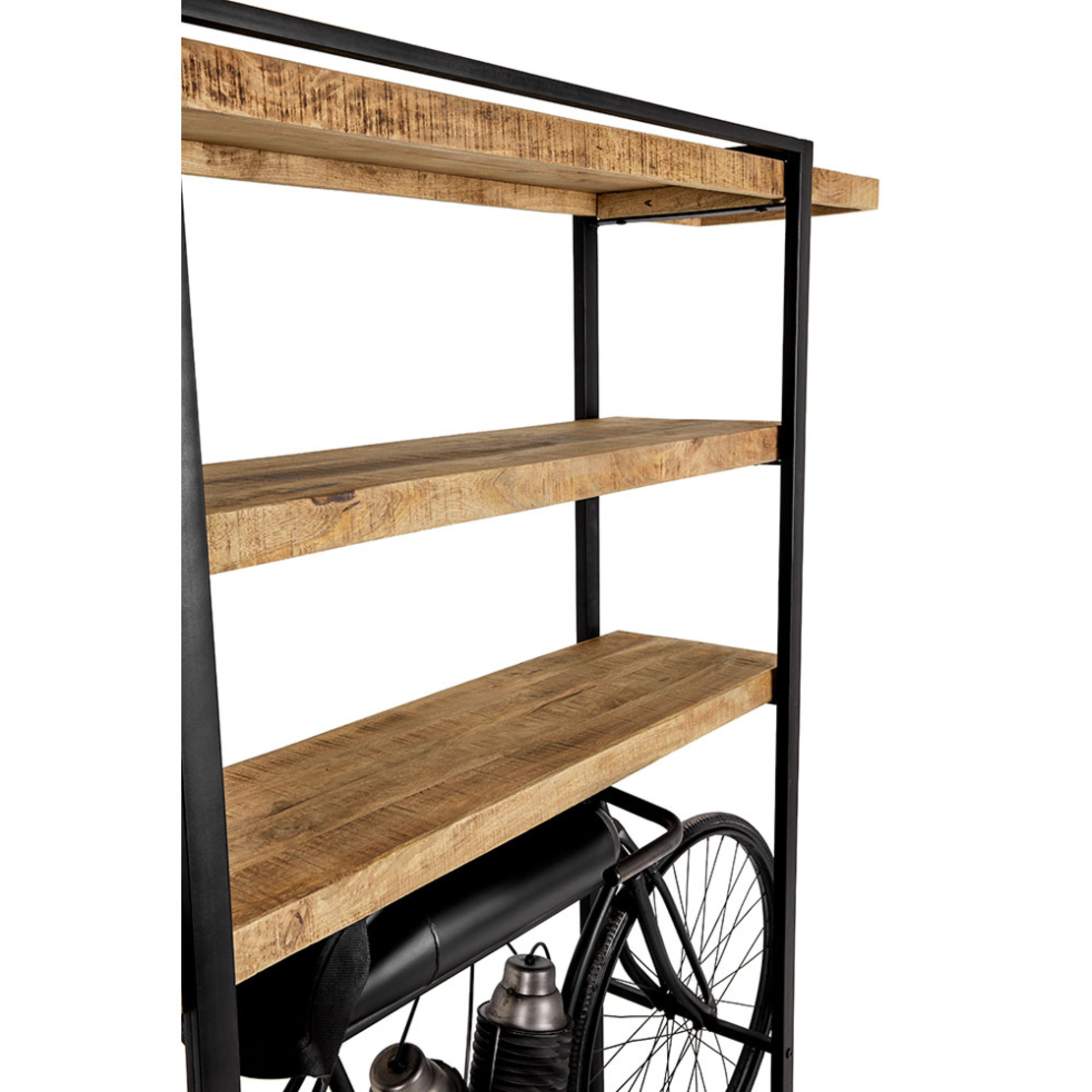 MOTOR BOOKCASE TALL METAL NATURAL WOOD MANGO 183x41xH183cm IN
