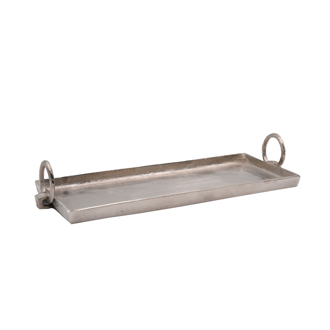 ANGOLO TRAY ALUMINIUM SILVER 50x19xH3cm IN