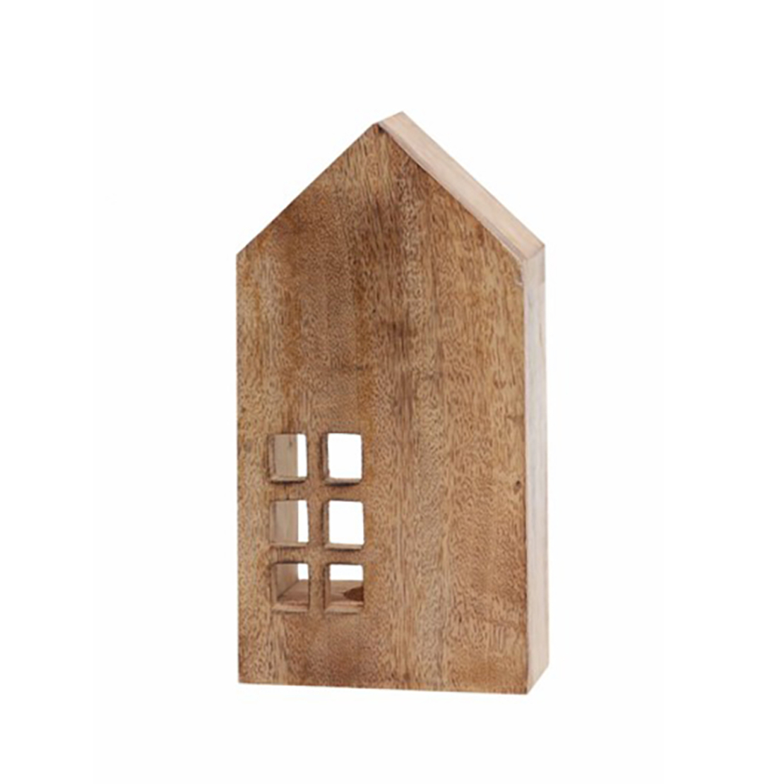 FOSC OPEN DECO HOUSE WOOD MANGO NATURAL 11x3xH24,5
