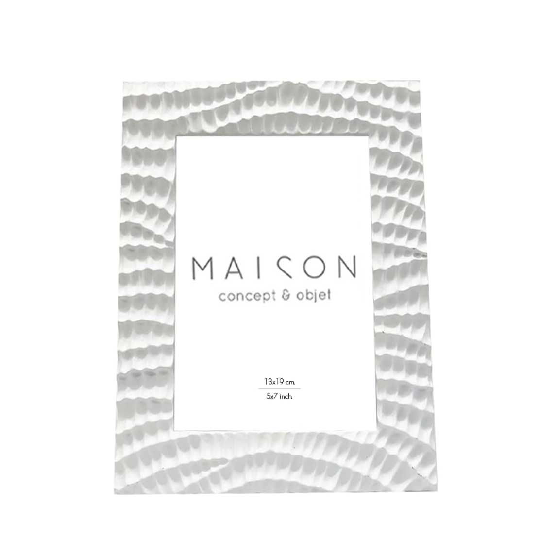 FOSSILE BLANC PHOTO FRAME POLYRESIN GLASS WHITE MA