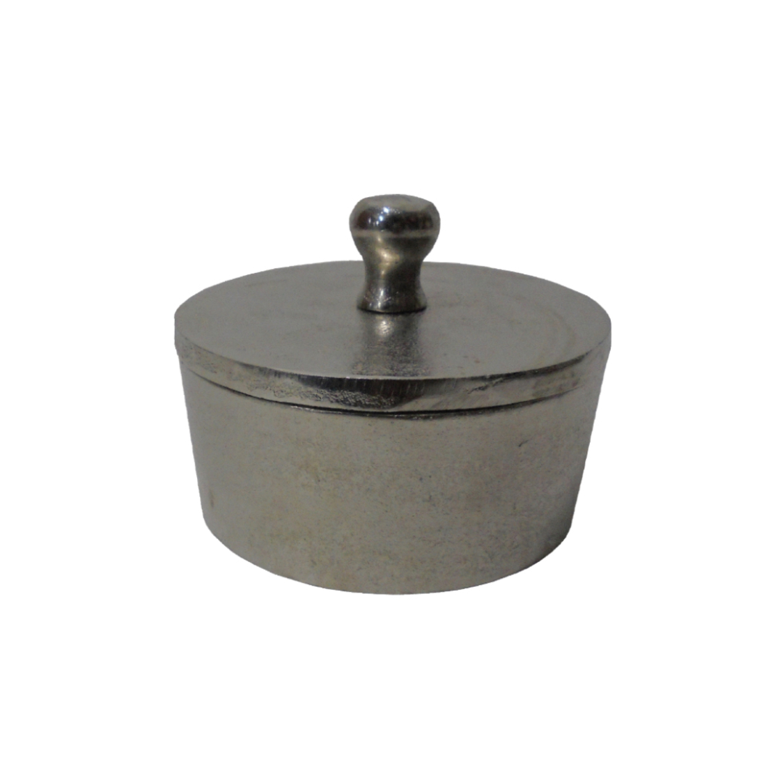 BOITE BOX WITH LID ALUMINIUM SILVER 14x14xH10cm IN