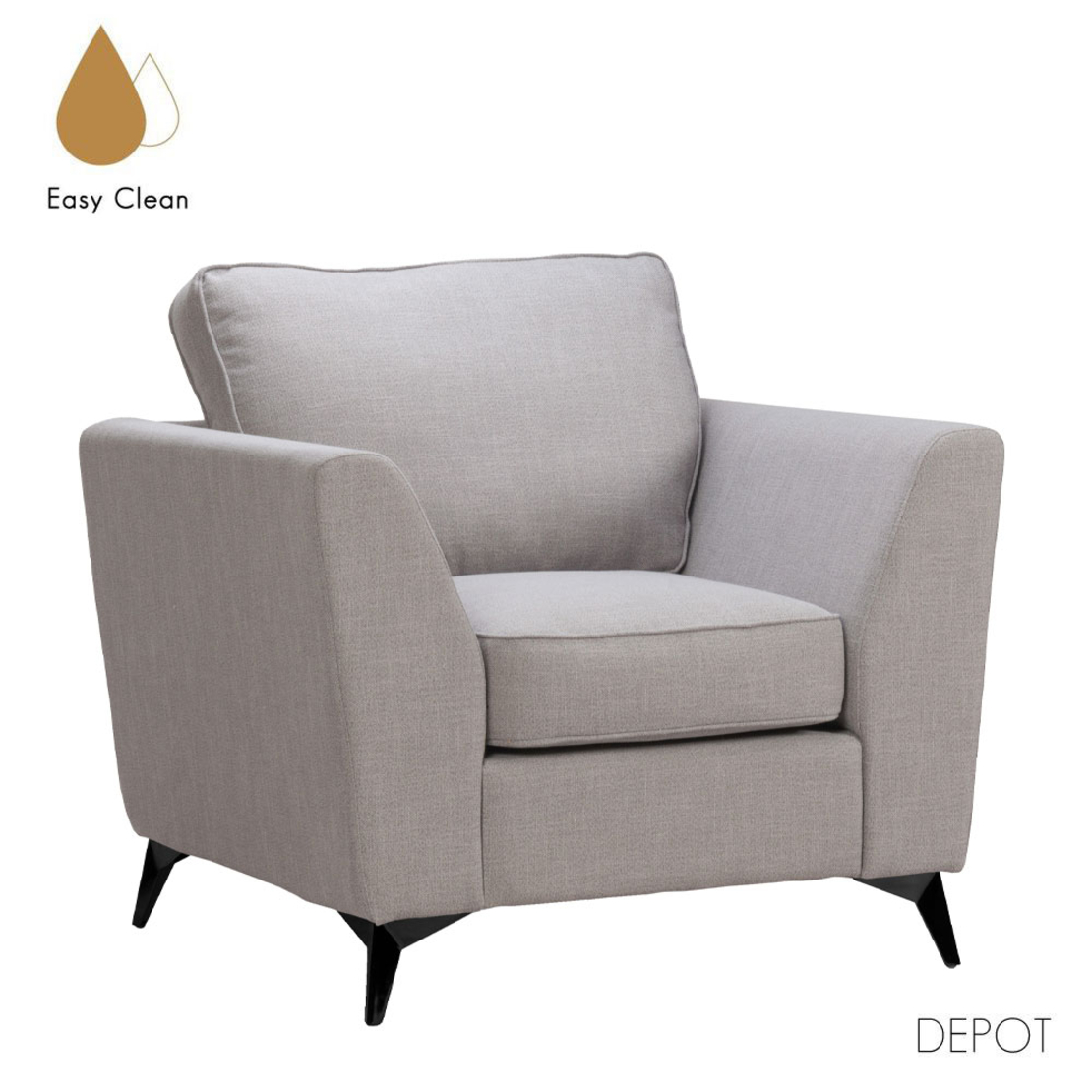 BOEL ARMCHAIR EASY CLEAN FABRIC GREY E1 EU