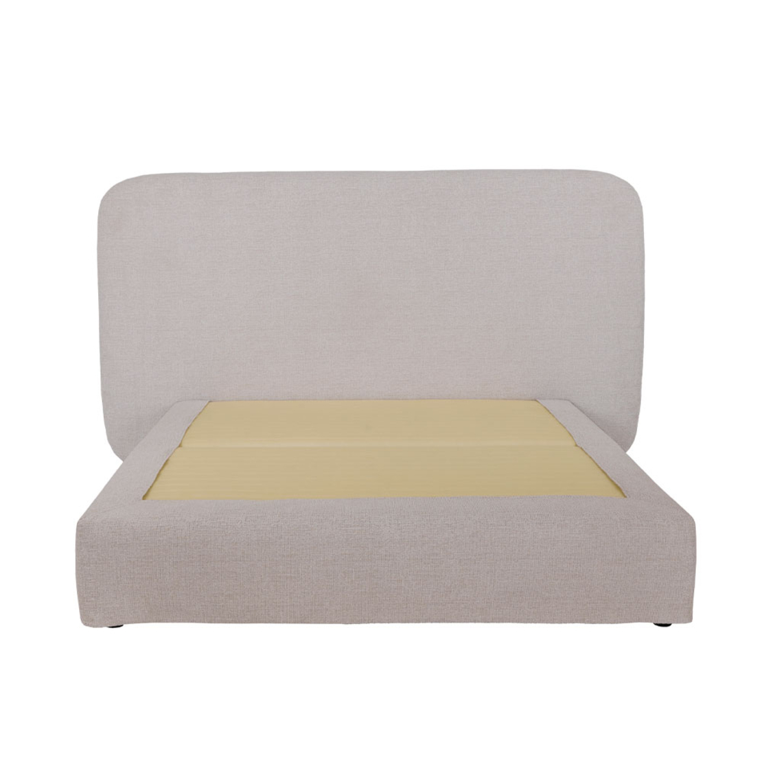 OVAL BED WITHOUT STORAGE (FOR MATTRESS 160x200cm) FABRIC OFF WHITE FABRIC E1 EU