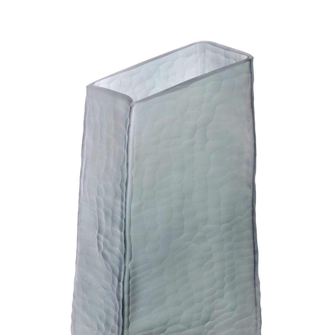 MEISSEL VASE GLASS GREY 15x9xH40cm PRC