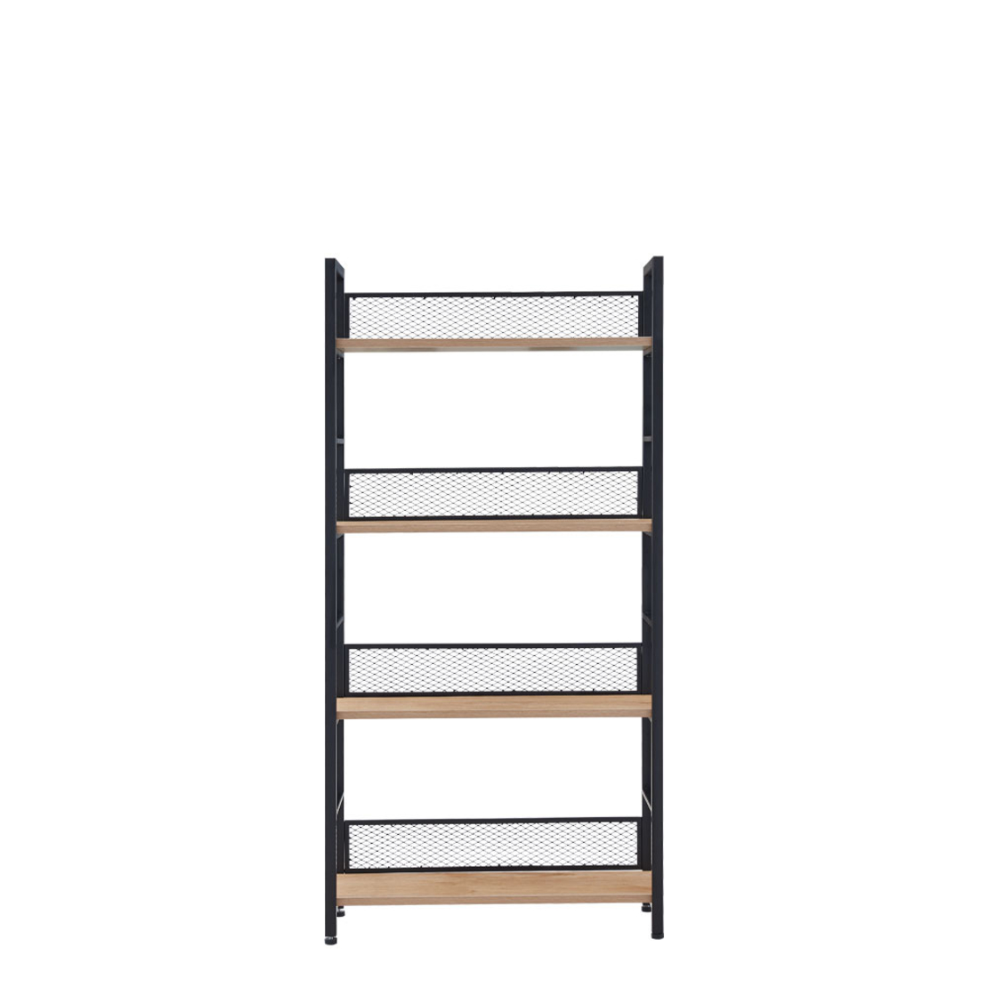 NEST BOOKCASE MELAMINE NATURAL BLACK 60x28xH121cm