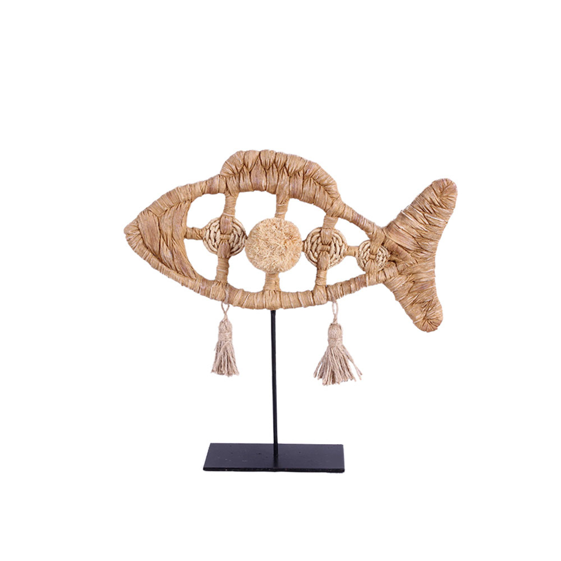 QUERSUS 2 DECO FISH POLYRESIN NATURAL 34x8xH34cm P