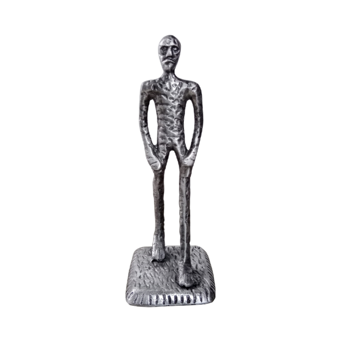 HOMO DECO FIGURE ALUMINIUM SILVER ANTIQUE 11x11xH2