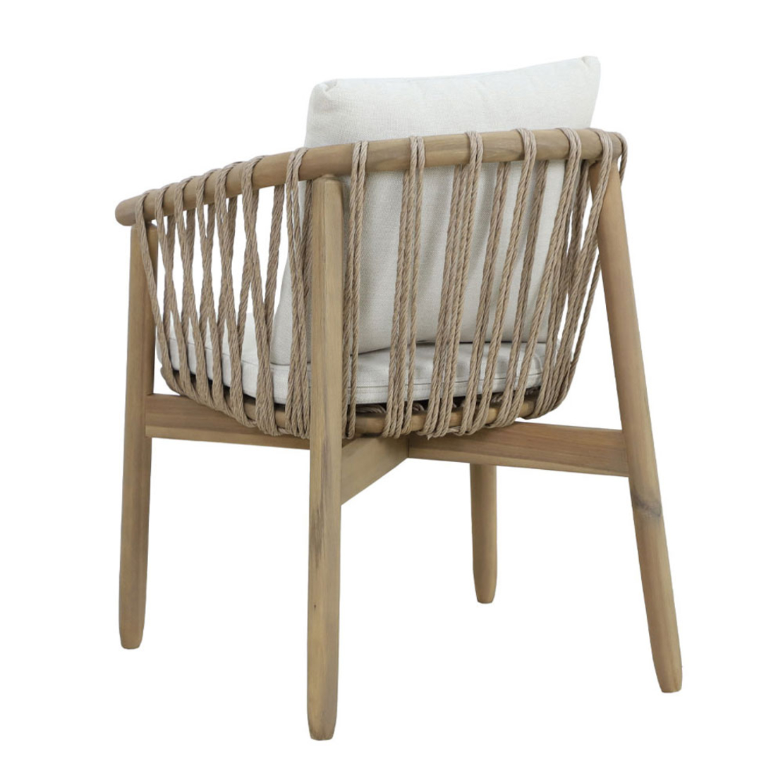 CORDA CHAIR CUSHION WOOD ACACIA NATURAL WHITE 63,5