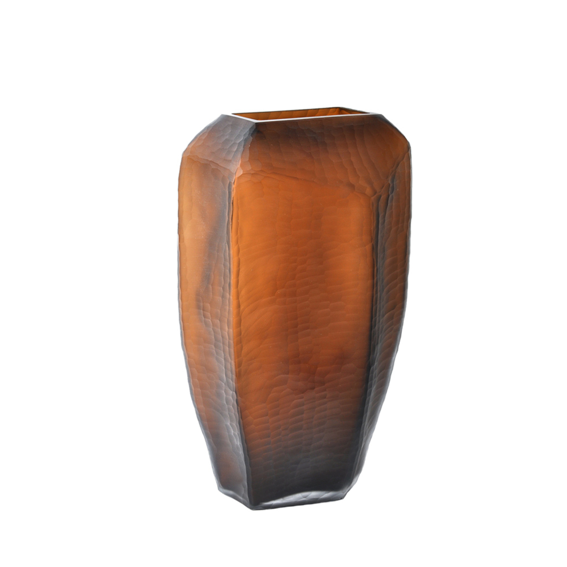 CISEAU HONEY VASE GLASS BROWN 20,5x11,5xH38cm PRC