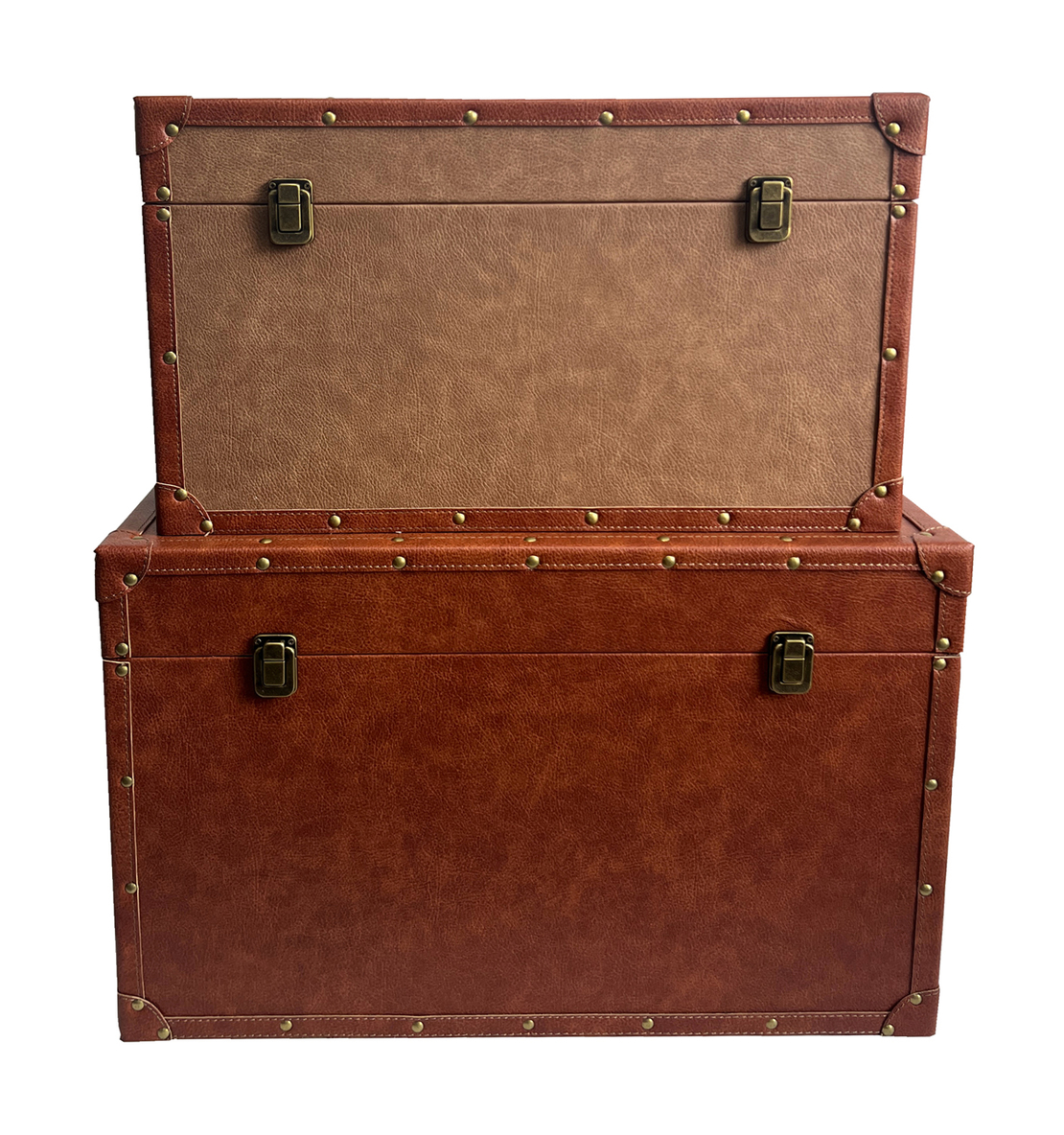 BRYST CHESTS MDF COGNAC PURO FABRIC 64x40xH40cm PRC