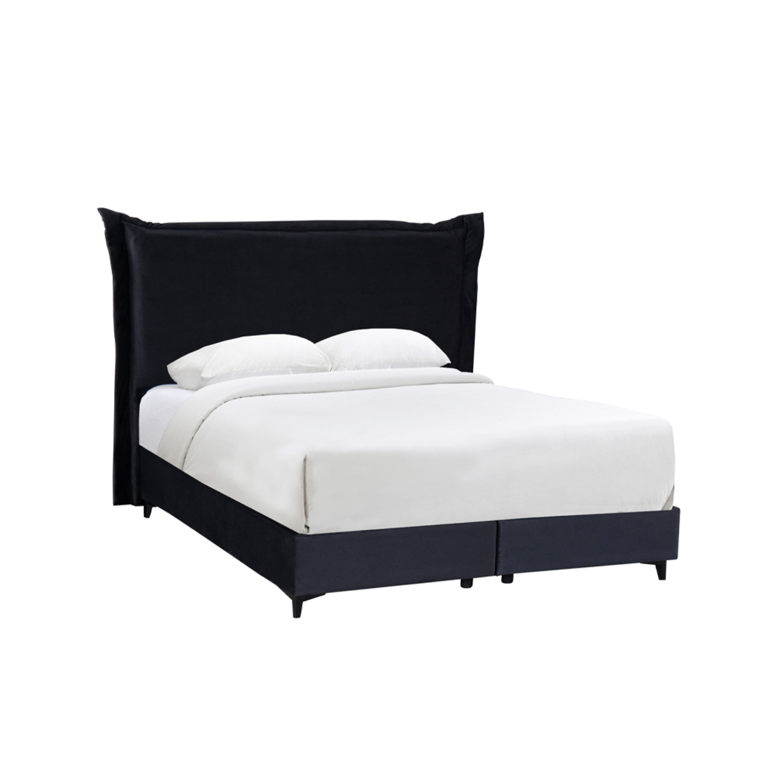 LONGWAVE BED WITH STORAGE (FOR MATTRESS 160x200cm) FABRIC GREY 26-911 E1 TR
