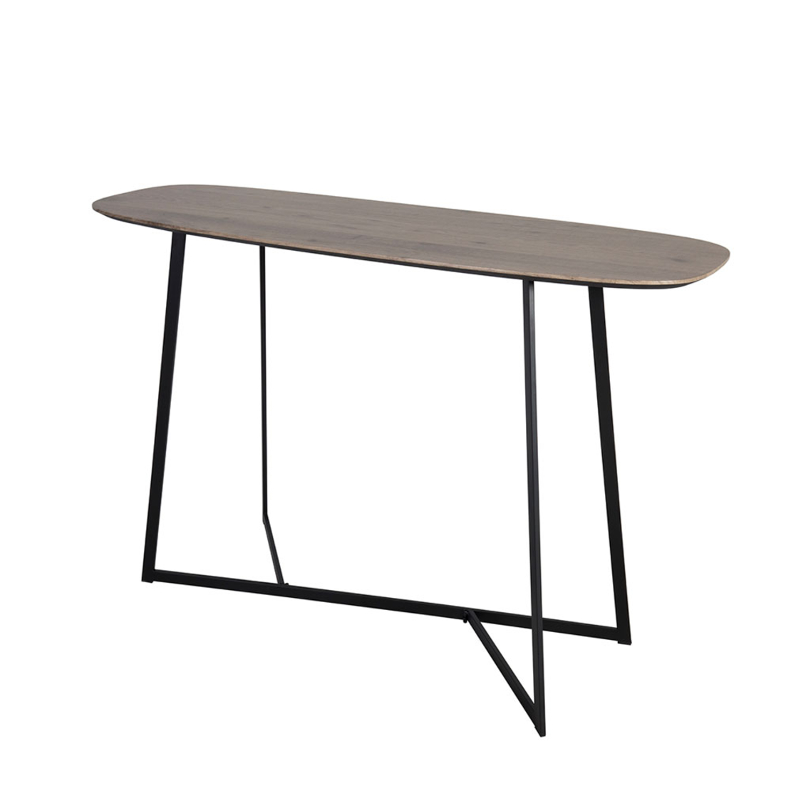 HOOPER CONSOLE VENEER TAUPE BLACK METAL 120x40xH80cm E1 PRC