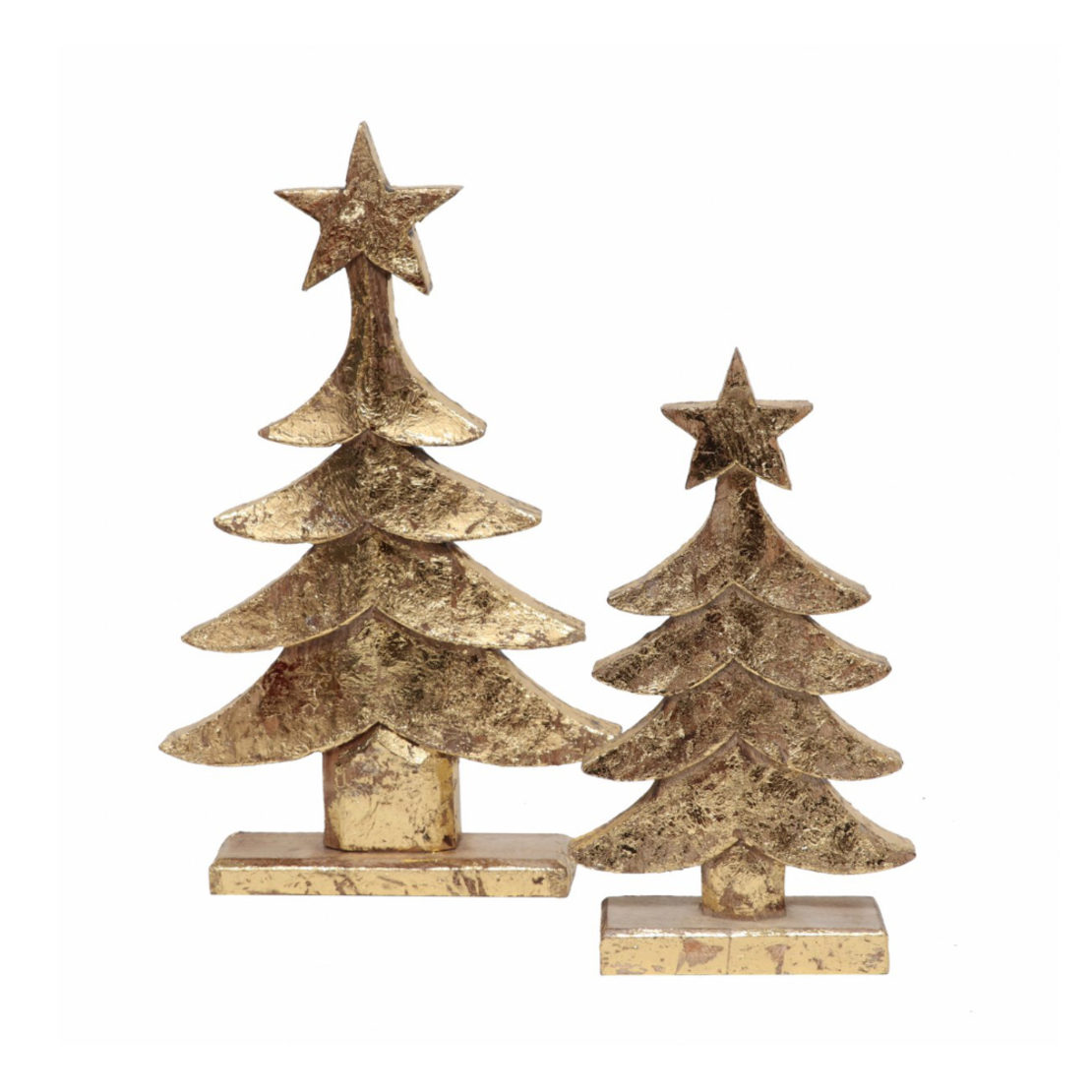 XMAS GOOSE TREE WOOD MANGO GOLD 26x7xH42cm IN