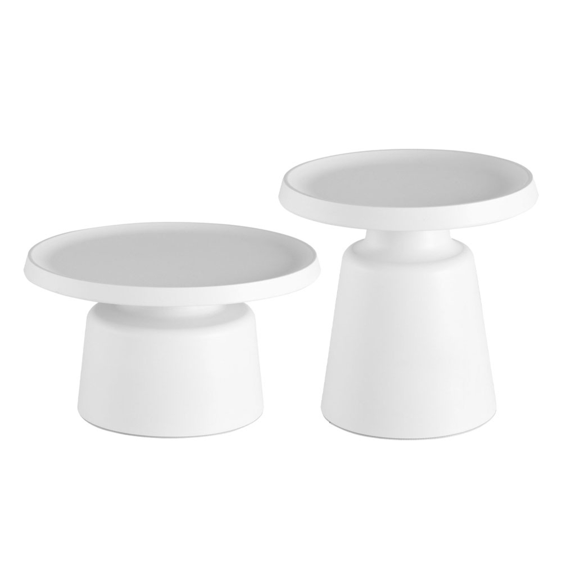 AMAR COFFEE TABLE SET 2PCS METAL WHITE 50x50xH50cm