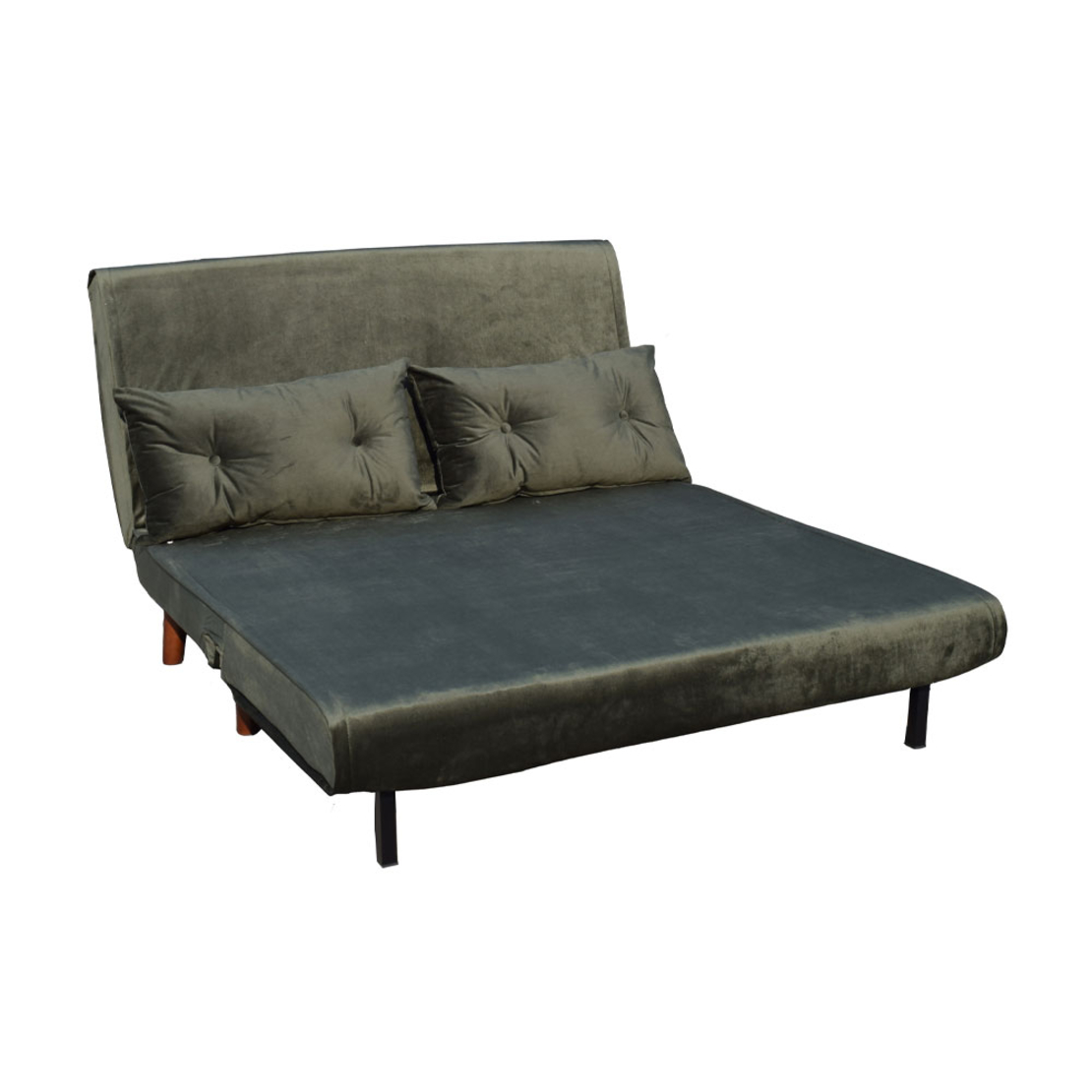 FALCON SOFA BED 2SEAT FOLDING FABRIC OLIVE GREEN E1 PRC
