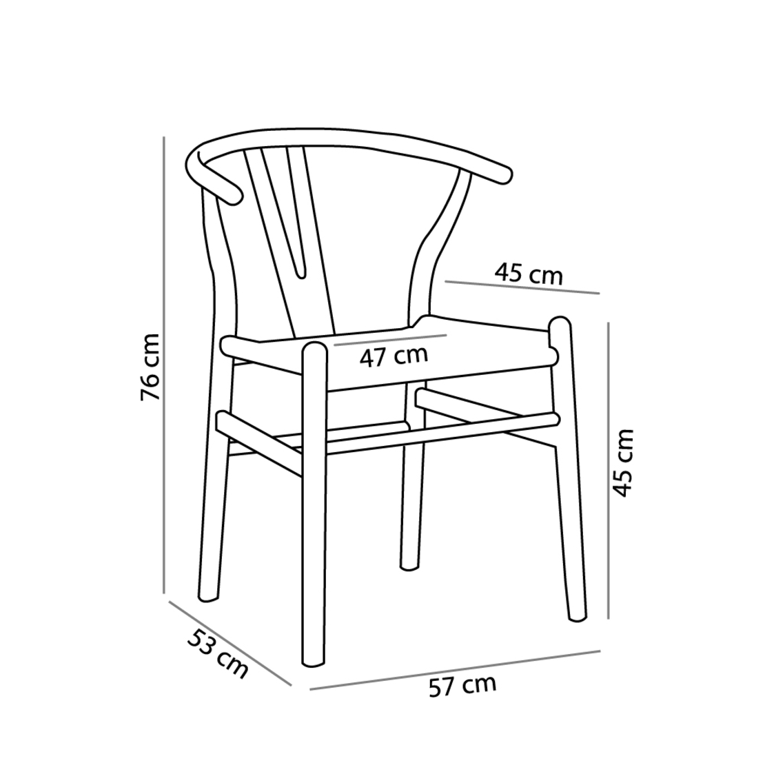 BONE CHAIR WOOD ΒΕΕCH NATURAL ROPE PRC