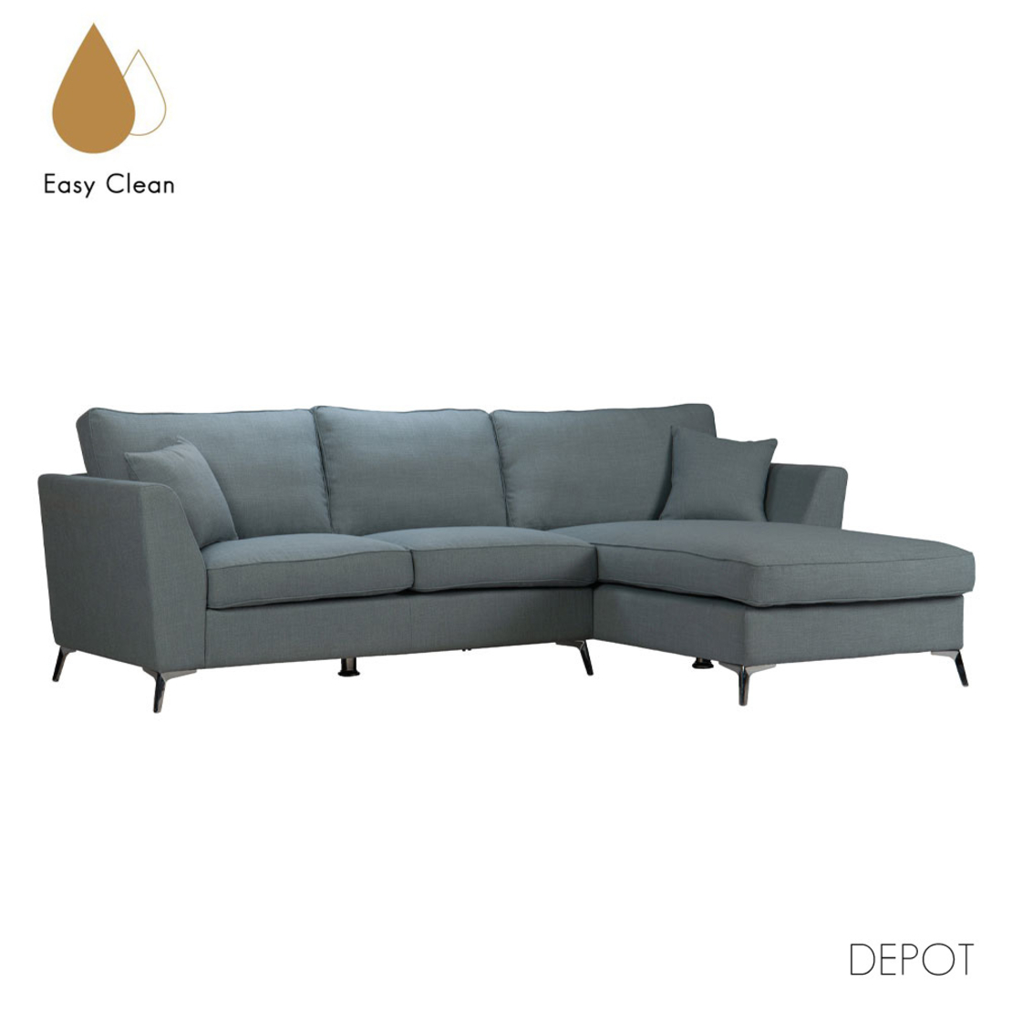 BOEL SOFA CORNER RIGHT EASY CLEAN FABRIC MINT E1 EU