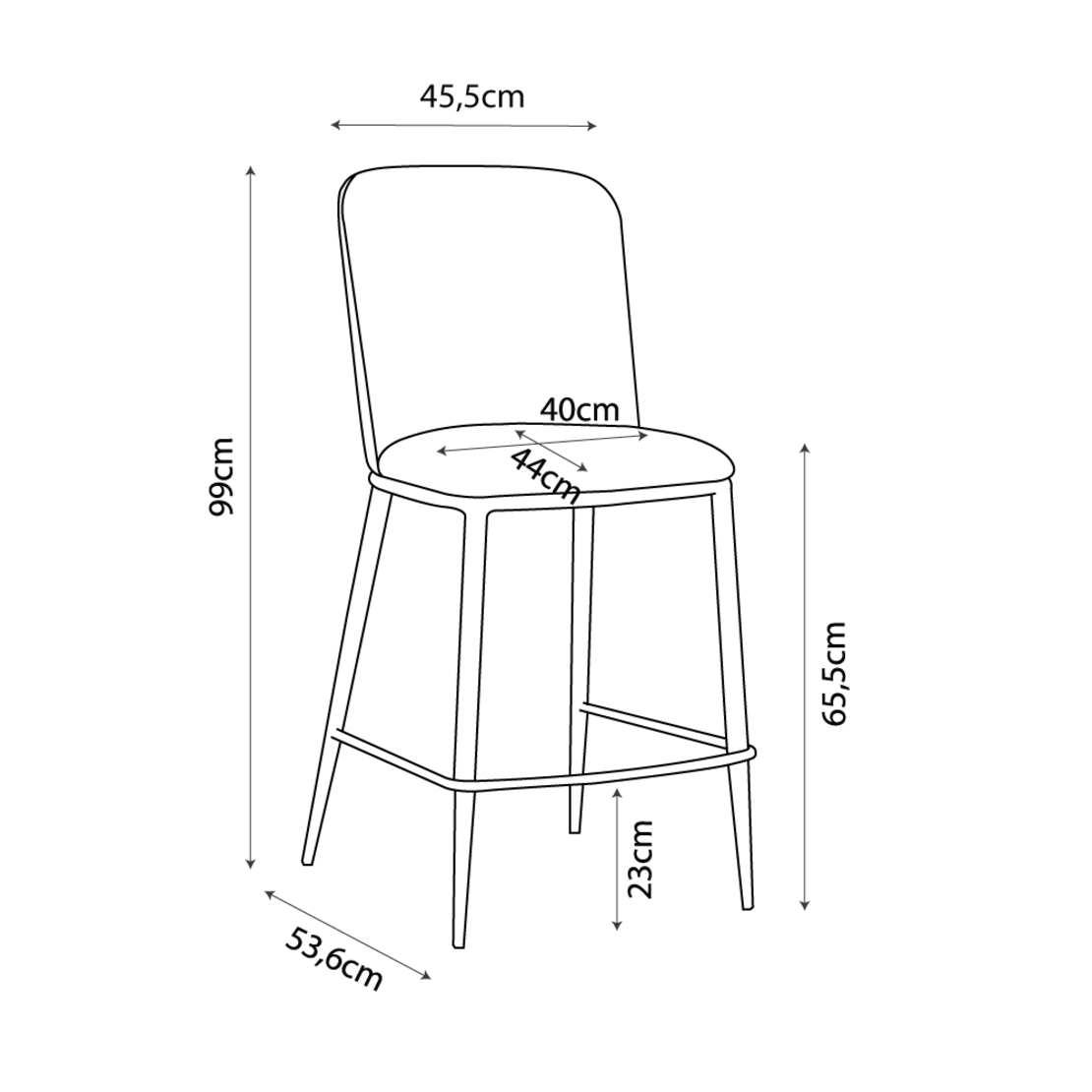 COUTURE STOOL BAR FABRIC CAMEL METAL BLACK PRC