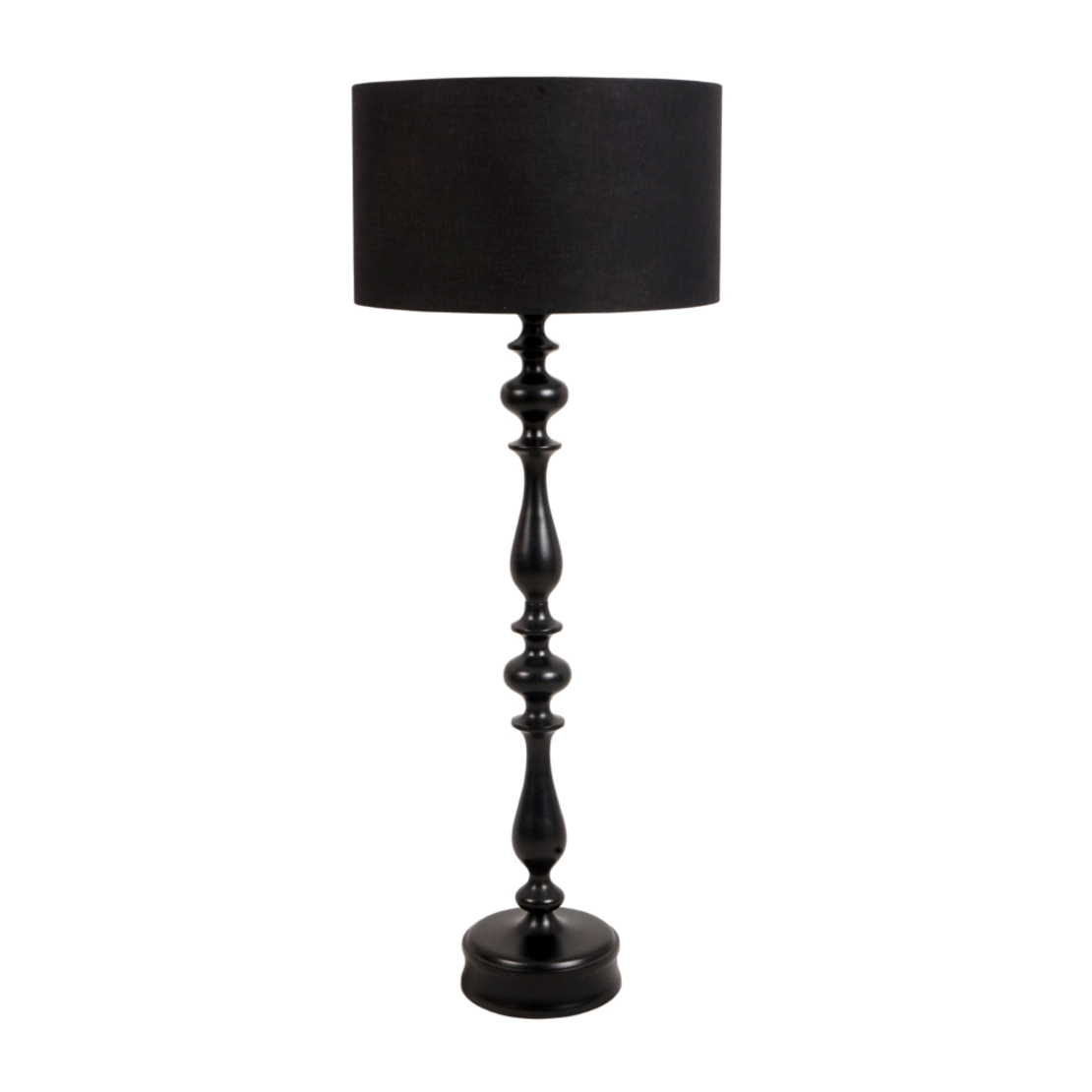 REGIS LAMP TABLE ALUMINIUM WOOD BLACK BLACK H80cm