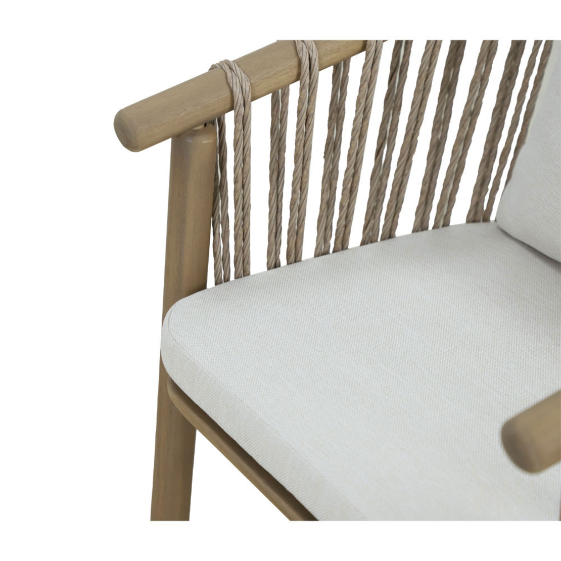 CORDA CHAIR CUSHION WOOD ACACIA NATURAL WHITE 63,5