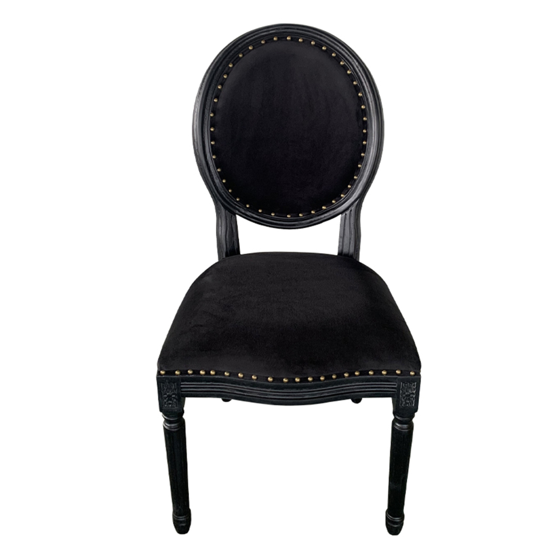 LOUIS CHAIR WOOD ELM BLACK FABRIC E1 PRC