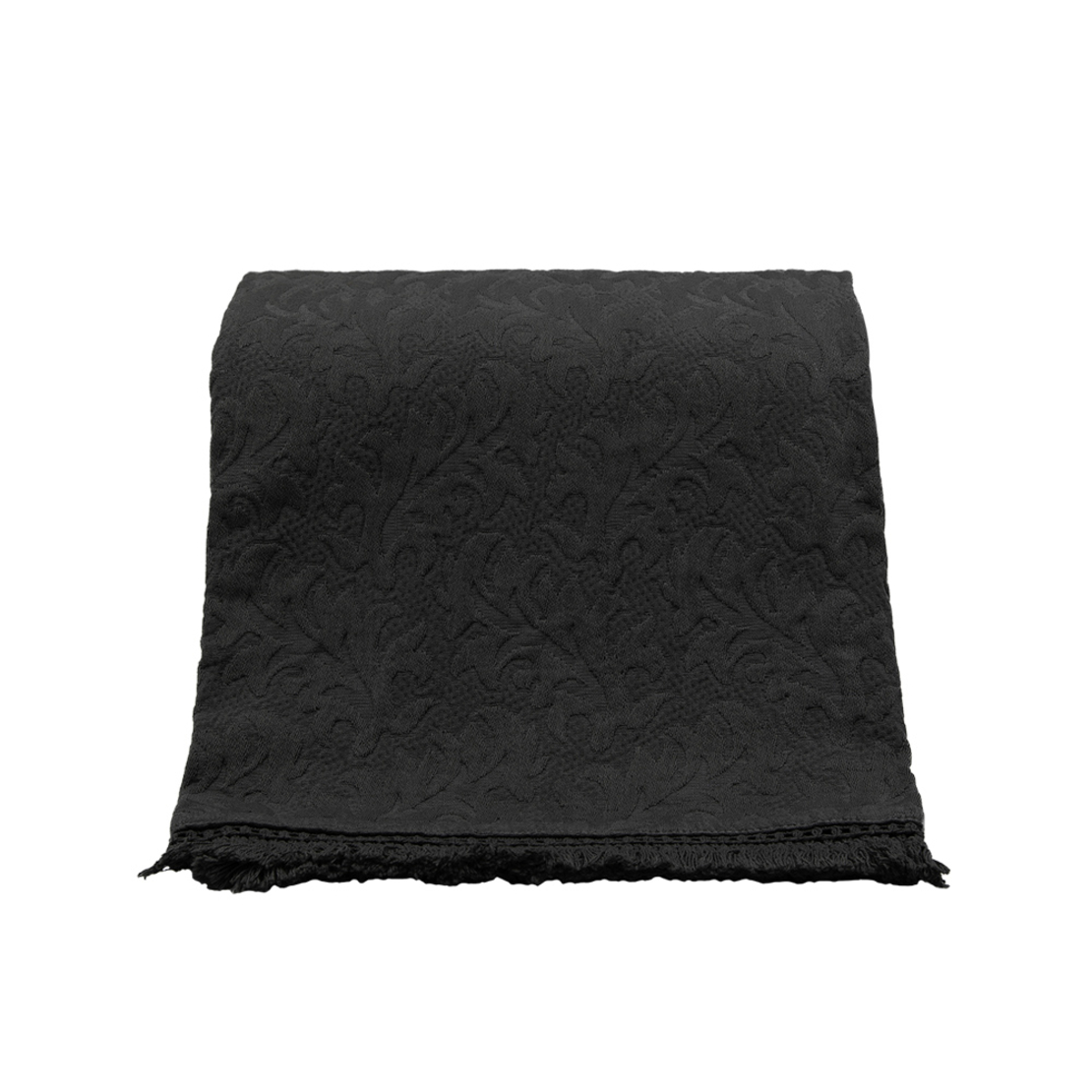 DAMASKO THROW COTTON GREY DARK 130x170cm IN