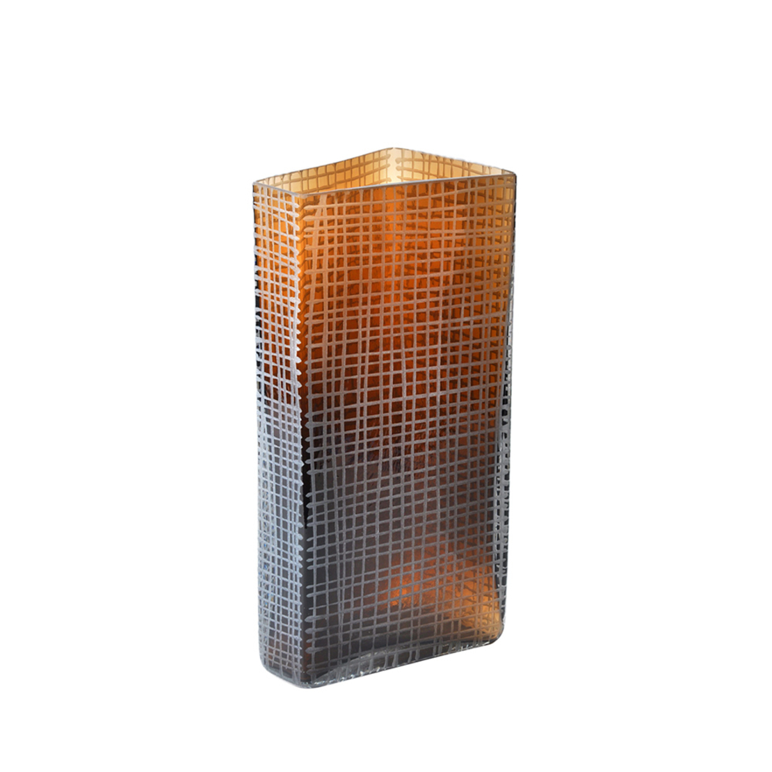 GRAVIR HONEY VASE GLASS BROWN 15,5x11,5xH33cm PRC
