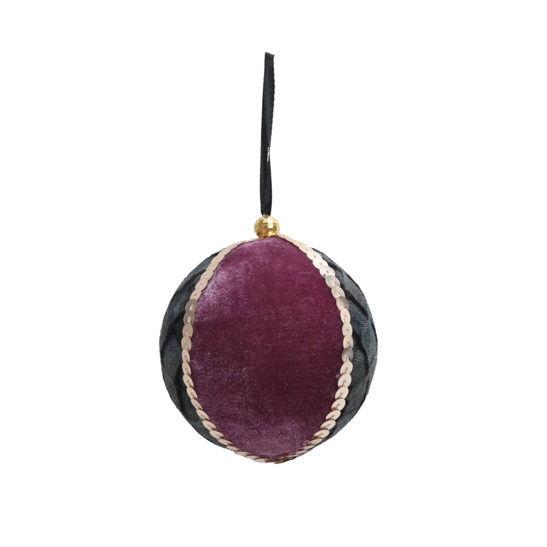 XMAS PIXIE 3 PENDANT BALL POLYFOAM FABRIC PINK BLA