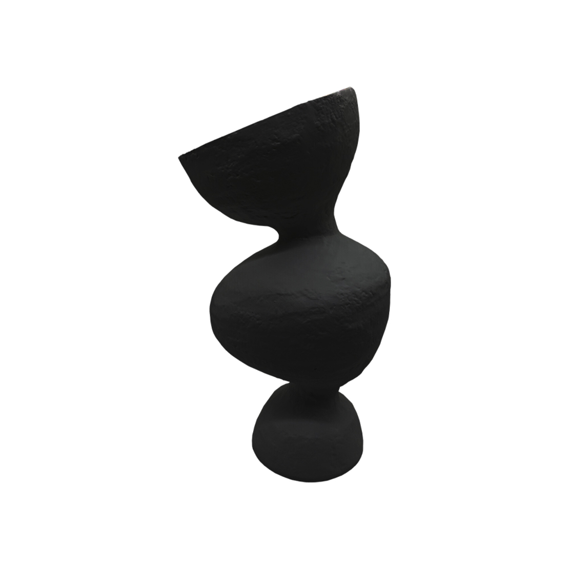 ALLONISOS VASE POLYRESIN BLACK 22x17xH39,5cm PRC