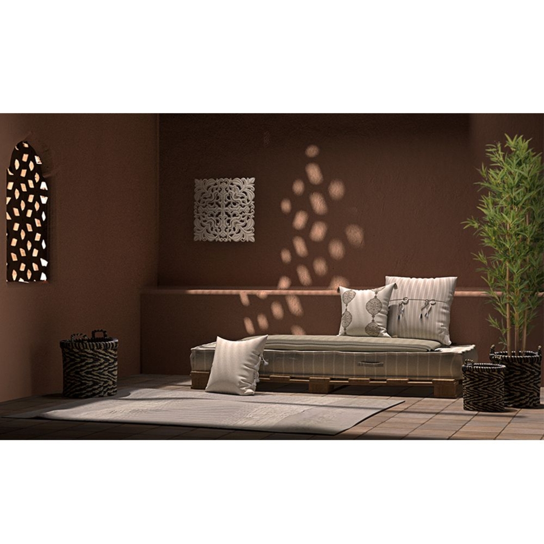 AMMOS 5 DECOR CUSHION FABRIC COTTON BEIGE 60x60cm
