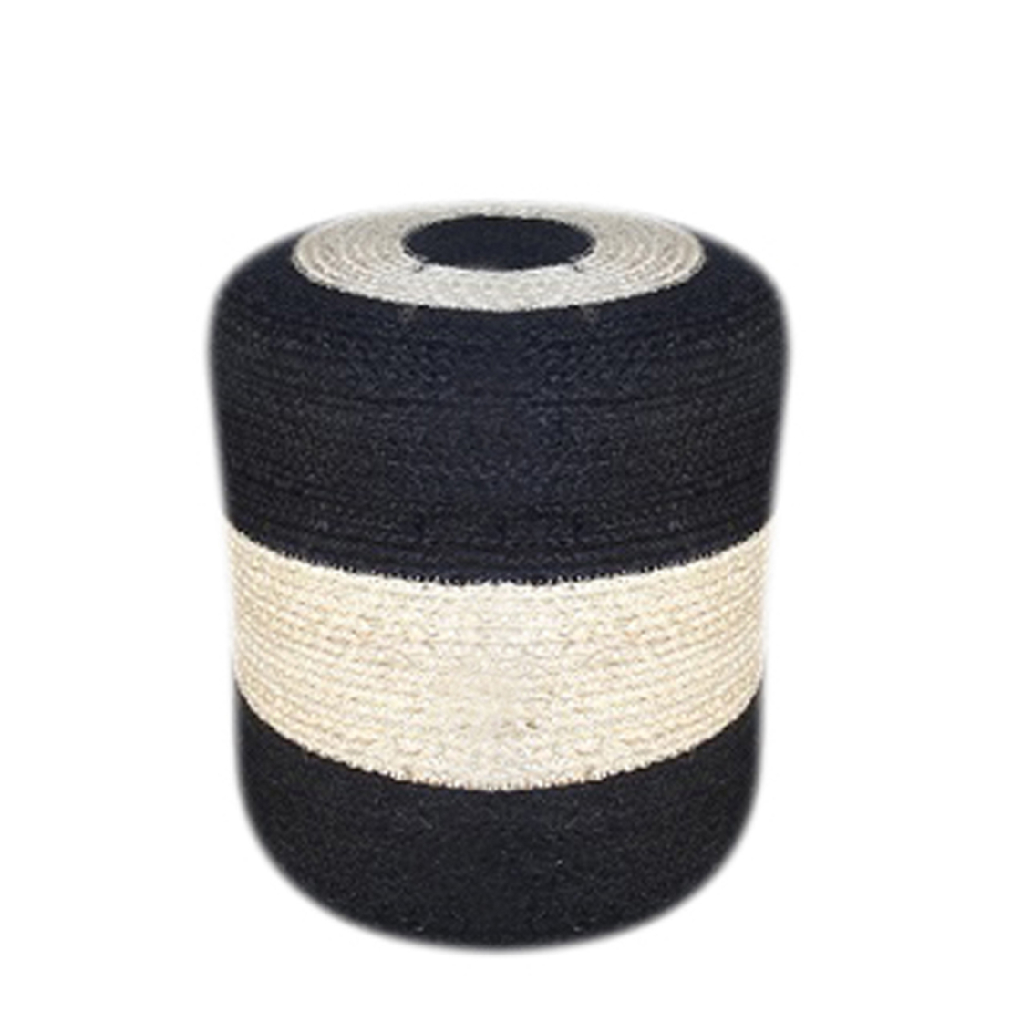 LINGO STOOL JUTE BLACK WHITE