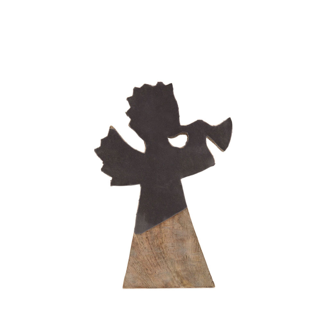 XMAS NATALE ANGEL WOOD GREY 20x2,5xH20cm IN