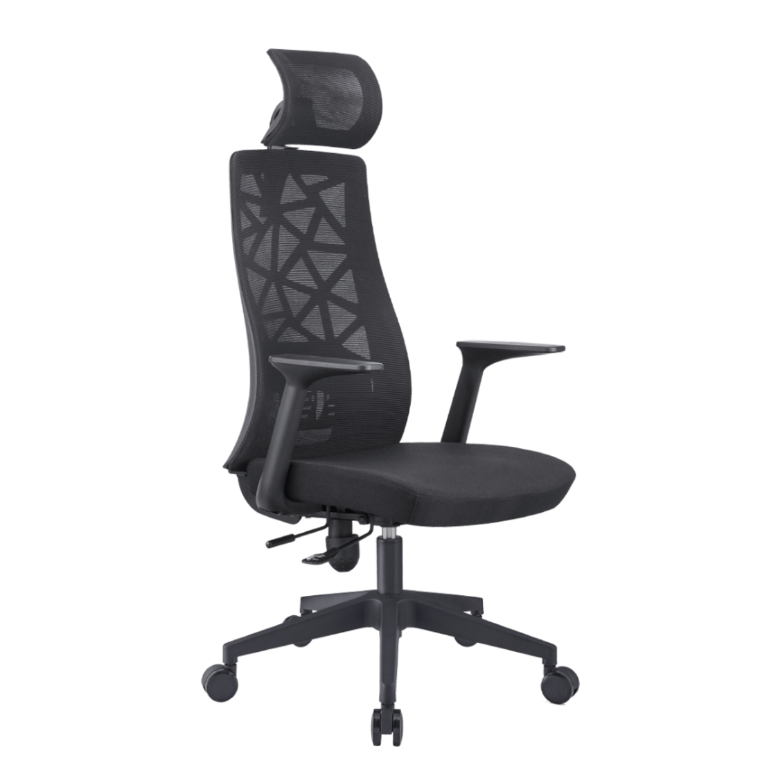 VITRIO CHAIR DESK FABRIC BLACK 63x59xH127cm PRC