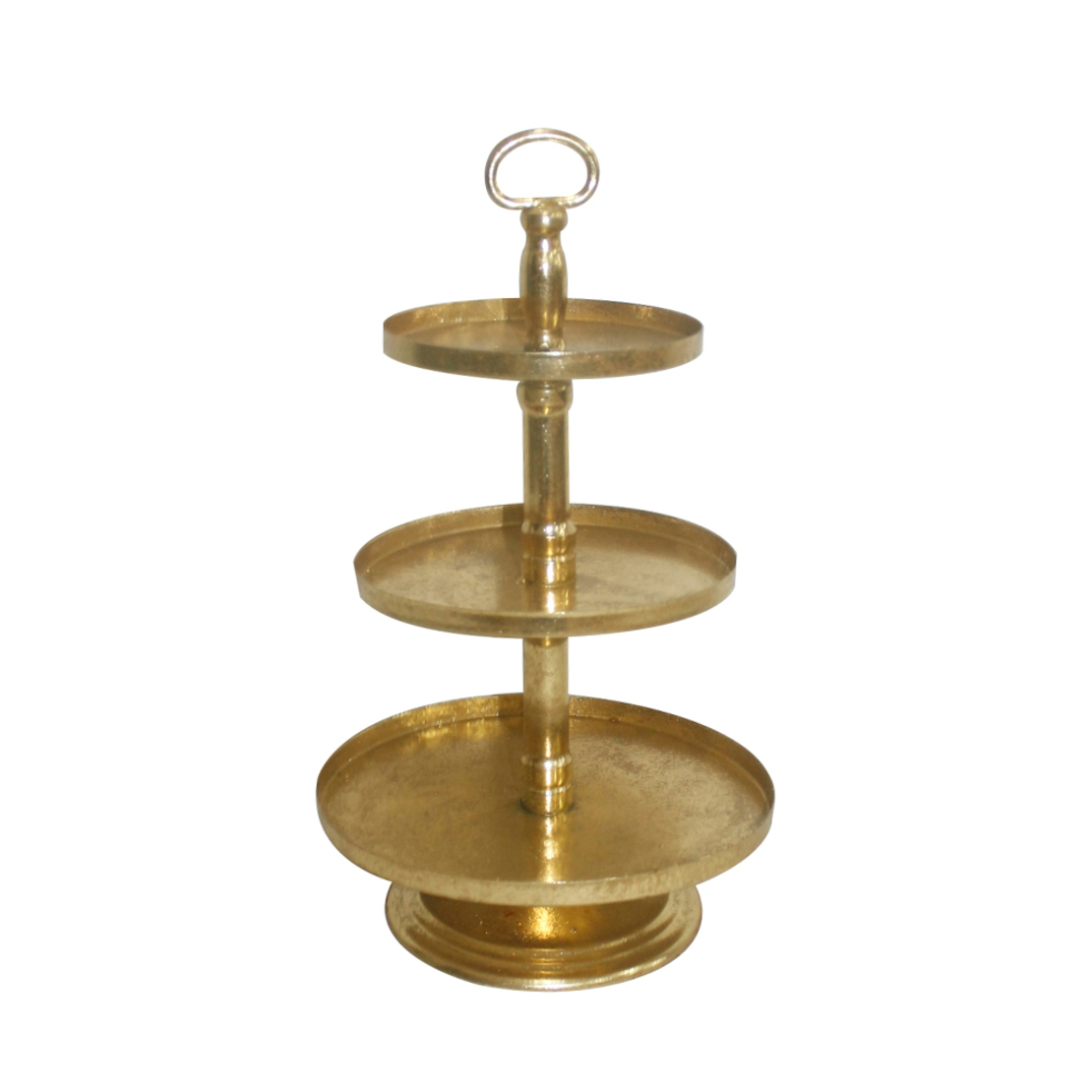 STAGE STAND 3LEVELS METAL GOLD 20x20xH35cm PRC
