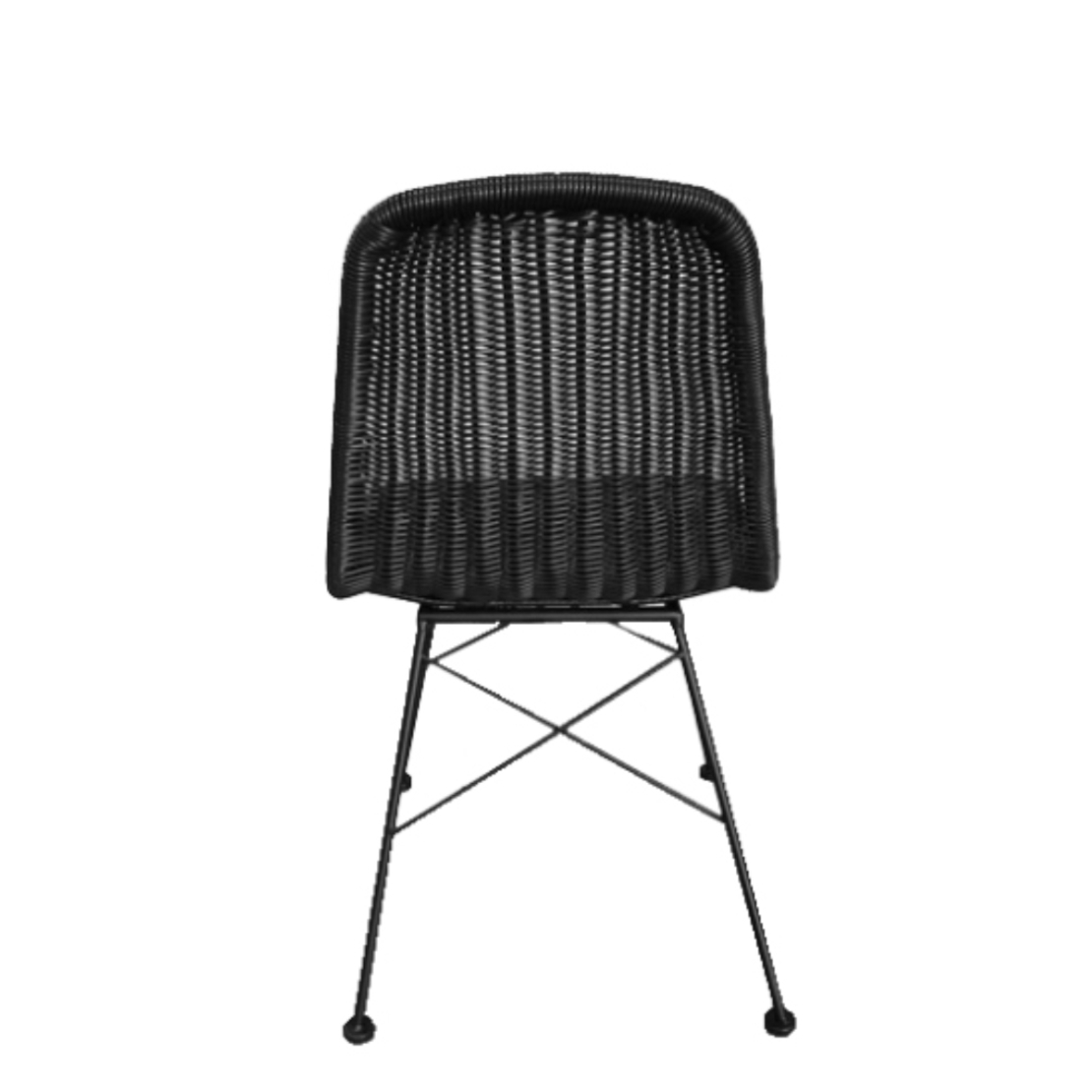 DENMARK CHAIR PE WOVEN BLACK BLACK 44x57xH81cm PRC